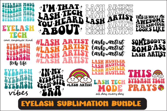 Eyelash Svg Sublimation Design Bundle for Graphics and Crafts