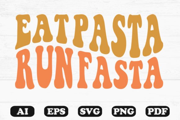 Pasta Lover s Club Retro Wavy Svg T-shirt Design for Crafts and Graphics