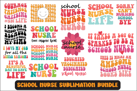School Nurse Svg Sublimation Bundle: Graphics for Crafts & Branding