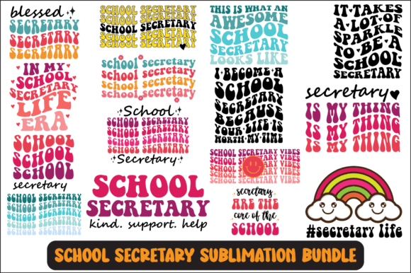 School Secretary Svg Sublimation BUNDLE for Graphics and Crafts
