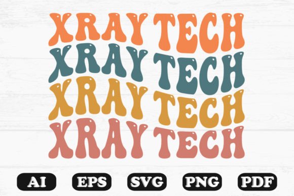 X-ray Tech Retro Wavy Svg T-shirt Design for Crafts and Graphics